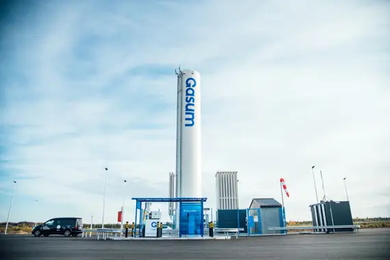 Gasumin kaasutankkausasema Seinäjoella, kuva copyright Gasum